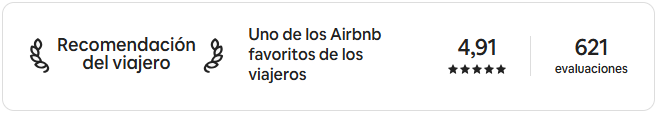 Recomendado por viajeros en Airbnb