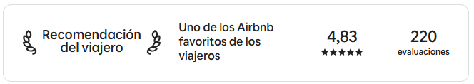 Recomendado por viajeros en Airbnb